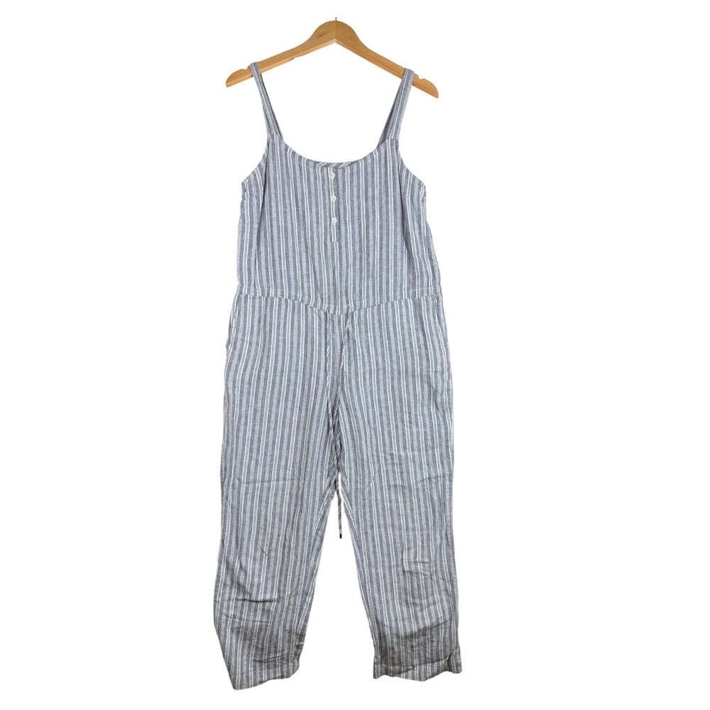 Rails Striped Strap Jumpsuit size Small‎ Blue/White